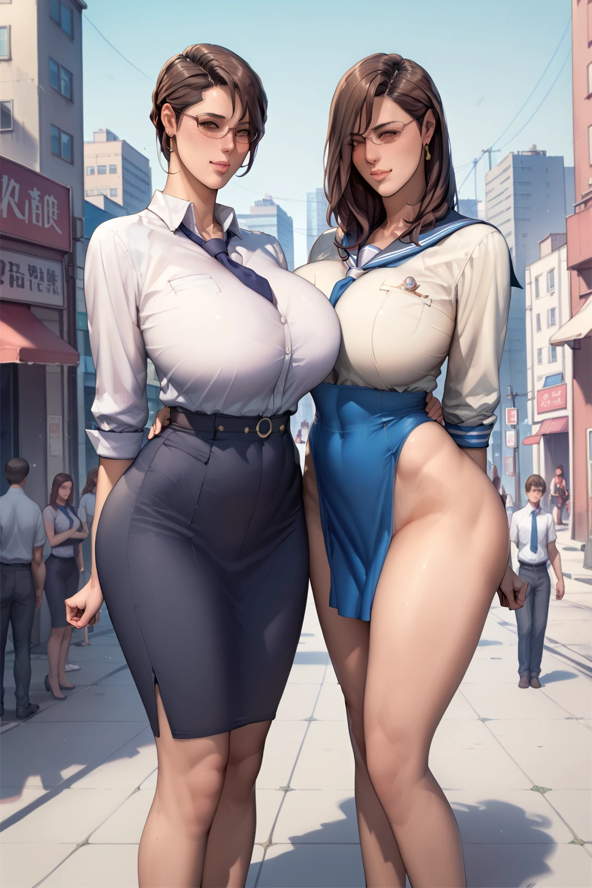 (RAW photo), (Realistic), (photo-realistic), (huge breasts:1.5), (sharp focus: 1.5), (ultra detailed),(intricate details), ((Best quality, 8k)), (shiny skin:1.0), (oil skin:1.0), (masterpiece, best quality, highres, high resolution:1.5), (full body portrait:1.5), (Best quality, 8k, Masterpiece :1.3), (realistic, photorealistic: 1.37), Two beautiful girls,leering:1.4, Lovers, Lesbians,(In the 1920s at the Shanghai Railway Station,Vintage train background:1.6),(Taoist hairstyle,Giant hair sticks:1.6,Oylan hair accessories,armlets, bangle:1.3),Dodge kisses,bauhause, bulgari, official valentino editorial,half-open lips, Suck your lips firmly, Drooling, elegant, Brilliant, Beautiful, Blush (0.2), Gorgeous, Beautiful, Gorgeous, gentle, Starry sky, Milky Way, Summer triangle, Tanabata and bamboo ornaments, Precise drawings, a detailed drawing,