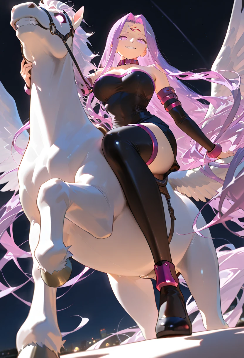 A female centaur，She is famous in the multiverse，She is both a female centaur, half human, half horse, half horse，It is also a heroic move，Her image incorporates the female body of the horse's head, neck and shoulders，Transforms into a beautiful female human upper body，Female, half-centaur, half-human, half-horse, half-human，and female half-horses performing feminization with chimeras with beauties，It's like a chimera of a female human and a female bodyized half-horse，This chimerization is based on powerful futuristic technology。The ultra-wide-angle lens captures the beautiful and ethereal image of her light wings on the ionosphere and making jumps。Her front half is a tall, sexy body with obvious feminine characteristics，Has K cup teardrop-shaped giant tit chest，Small man-waisted butterflies span long legs，The half-horse of the back half of the body is embedded in the front half of the body at the hip position，The horse-shaped half-horse torso form of the back half of the body is completely female and humanized，A sexy bent dog style shaped chest cavity embedded from the upper end of the sternum is embedded in the hips，Then there are the waist and abdomen of sexy beauties and straight hips，Her entire body has been completely feminized，Includes the half-horse part of the hind body，Mechanize the anti-joints and feet in the shape of the hind leg horse's knee and personify these parts，Make the legs graceful and slender，She has four slender legs like a supermodel，Under the legs are the feet of humans wearing skyscraper heels，Use Midjourney's advanced stroke tools and color palettes, as well as texture packs, model packs, and texture tools，Concentration，Femaleize all parts of her original equine physiologic appearance，And give these parts an ergonomic appearance，Fine treatment of details in the structure of the back body, chest, abdominal cavity and hip legs，Tighten the contours of the chest and abdomen of the transverse posterior body，Tighten lines，Add feminine mechanical