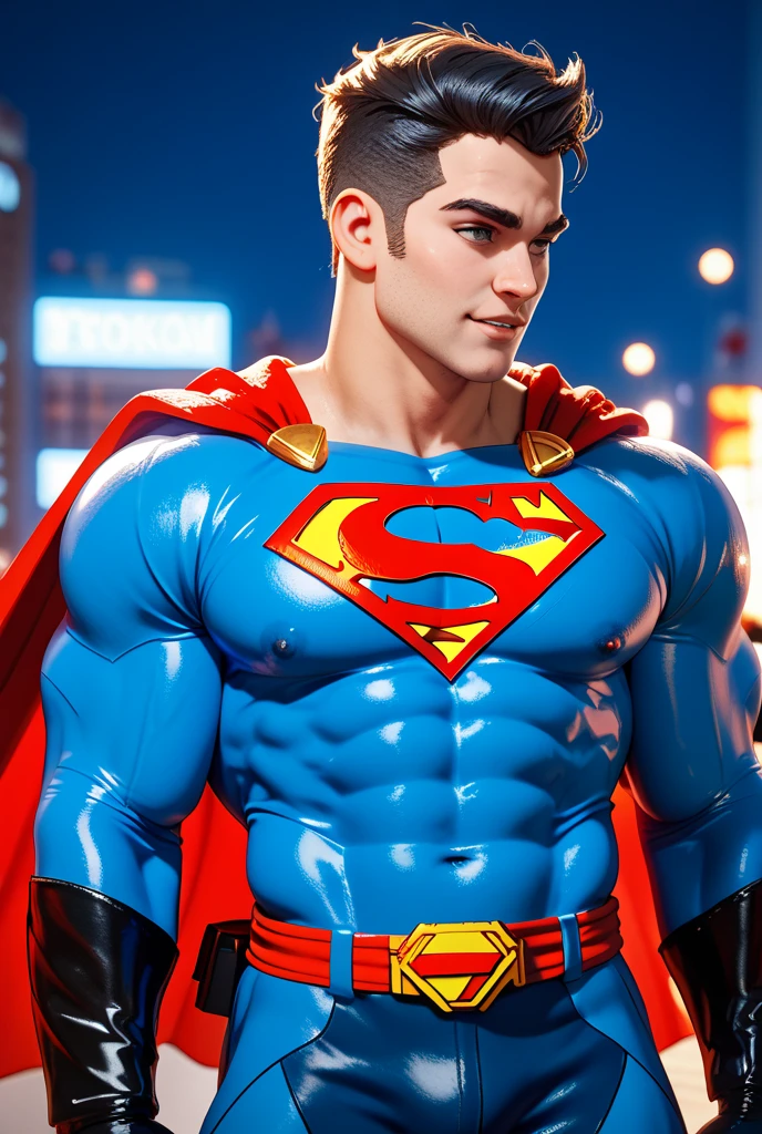 Young Man Superhero，white leggings