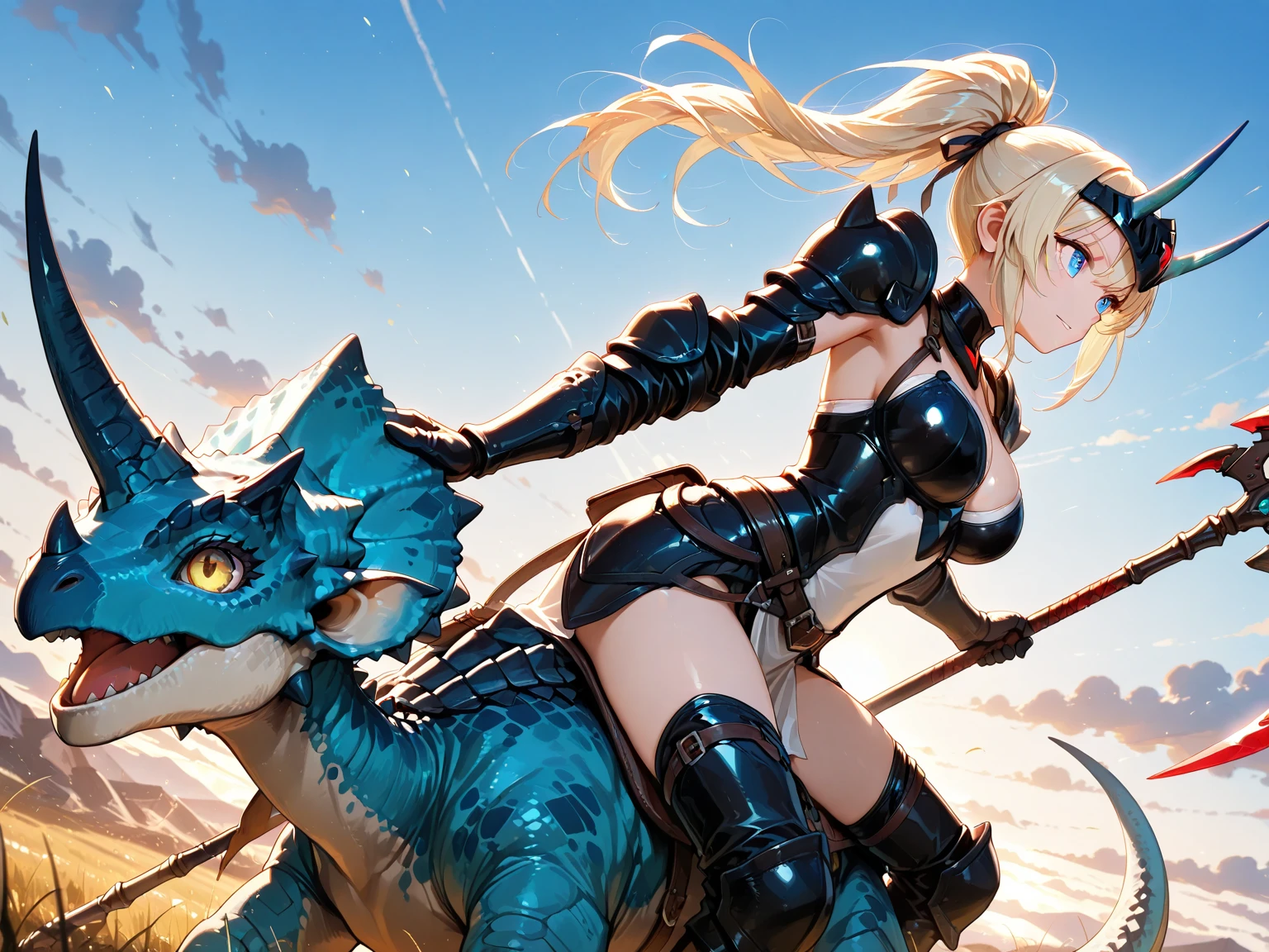 Anime girl with sword and armor standing in the field, Granblue Fantasy, armor girl, bikini armor female knight, cushart krenz key art feminine, high detailed official artwork, 2. 5 d cgi anime fantasy artwork, in monster hunter armor, mechanized valkyrie girl, from arknights, SFW version, Trending on ArtStation pixiv, bikini-armor,Close-up、