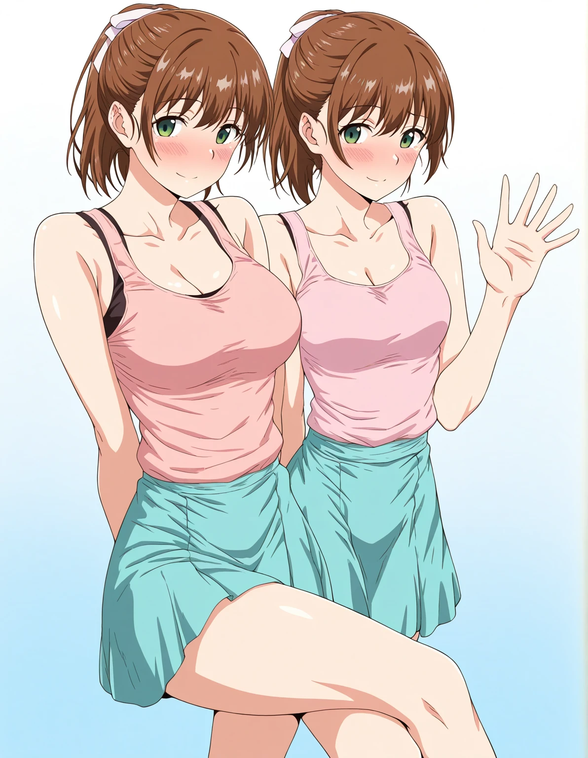 Highest quality、High resolution、Detailed Background、(Beautiful face in every detail:1.4)、Anatomically correct、(Detailed facial expressions)、(fine grain:1.2)、Beauty of 10 Years Old、cuteカラーの髪色、Braided Ponytail、Braided bob cut、Braided twin tails、Navy School Swimsuit、(Flat Chest)、Perfect body line、Thick thighs、Please show me your whole body、 Big smile、Laughing with your mouth open、My whole body is wet、My hair is wet too、cute仕草、cute