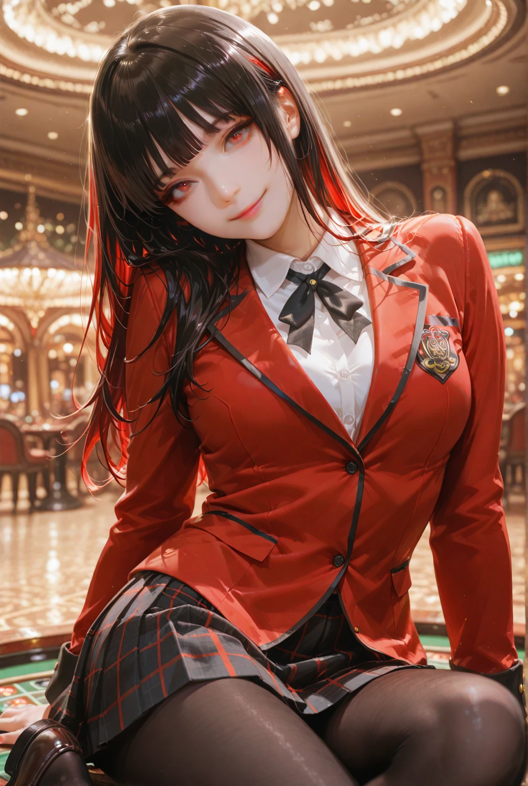 anime girl in red shirt and black tie posing for a picture, by Yang J, extremely detailed artgerm, rin tohsaka, artgerm jsc, artwork in the style of guweiz, beautiful digital artwork, artgerm. high detail, range murata and artgerm, style artgerm, ig model | artgerm