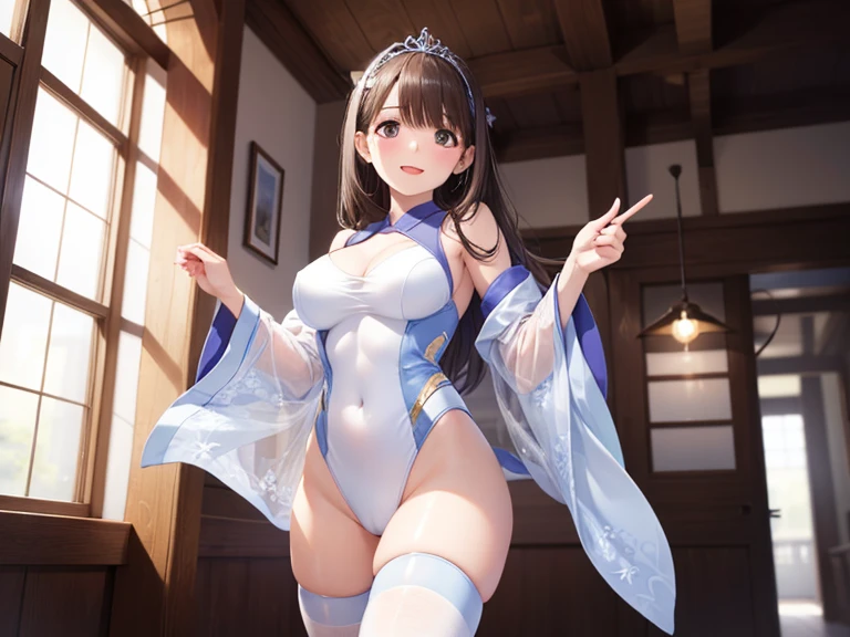 (Dancing, sitting, spreading legs:1.5, ), (masterpiece, best quality, ultra detailed),