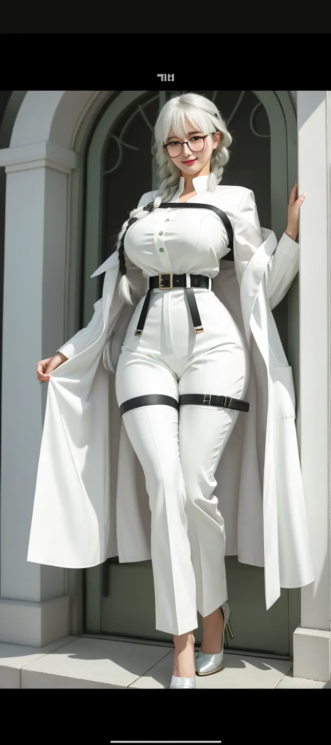 Sexy model china_qianqian, physically-based rendering, 1girl, Female soldier, (huge fake breasts:1.2), (street city), sexy muscular body, slim waist, big buttocks, walking, skintight army pants, (white military uniform:1.5).