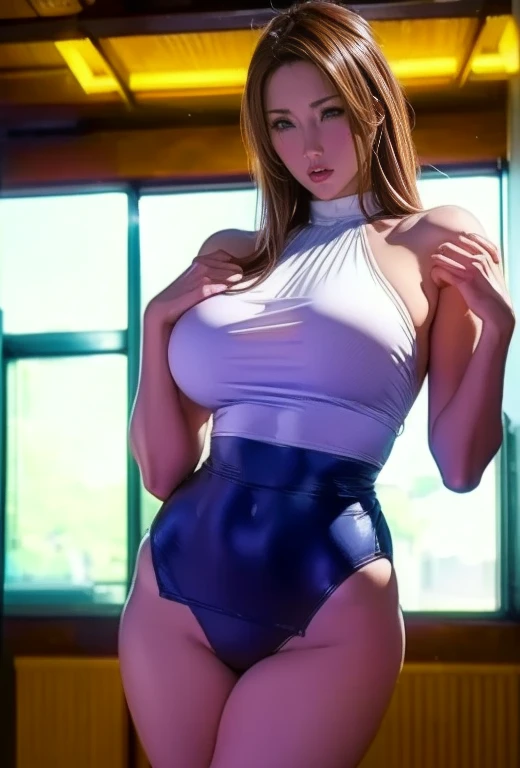 a cartoon of a shark woman, a digital painting by Yang J, winner of the pixiv contest, furry art, giantess art, fofosexyrobutts, low vision, thick, long elegant Tailpussy behind, thick Tailpussy, curving, commission for high resolution, Tailpussy, Lit from behind, oc commission, cute anime girl, huge , large nipples, Unclothed