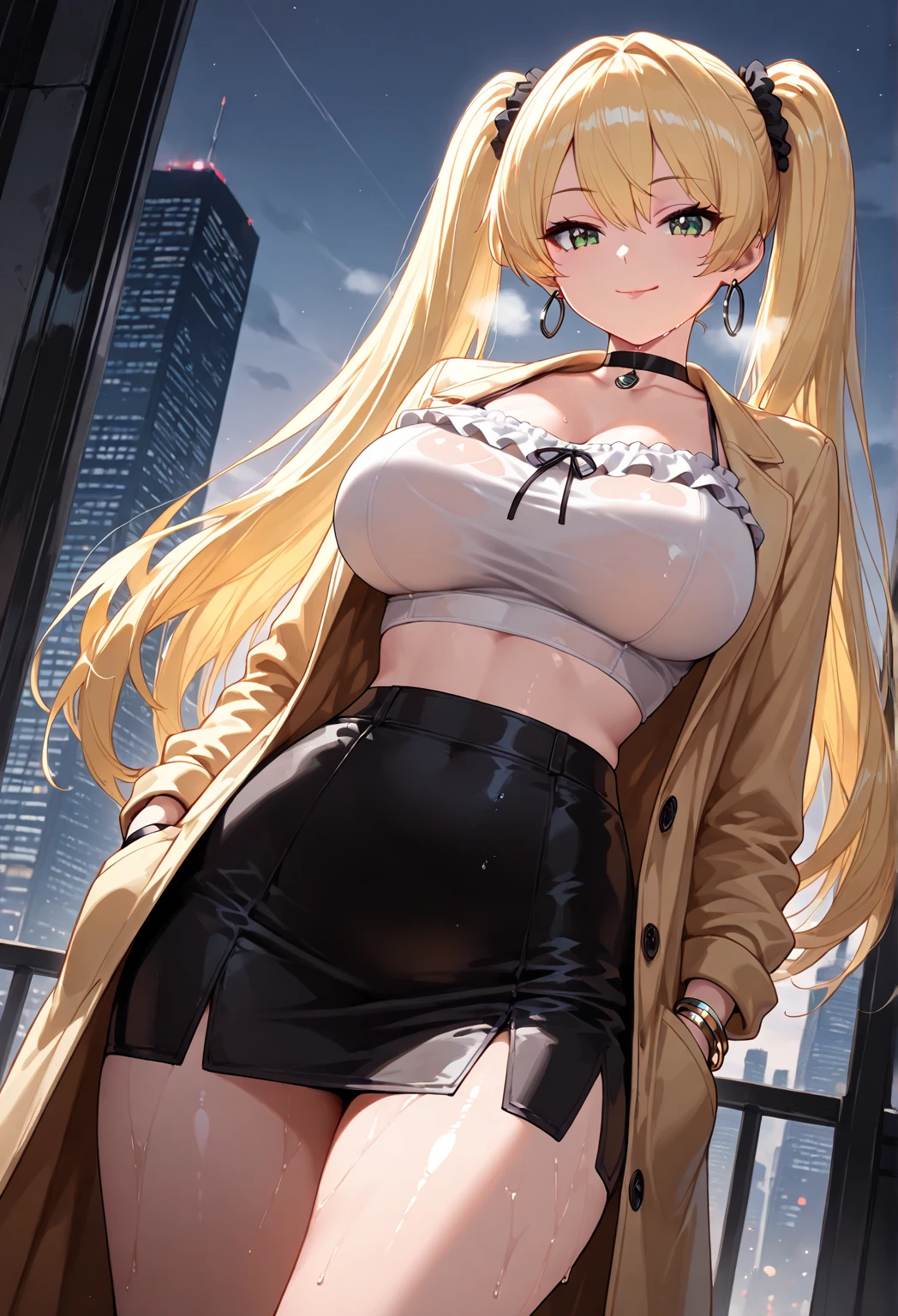(1girl:1.3, solo), (Masterpiece, best quality, photorealistic, highres, photography, :1.3), ultra-detailed, sharp focus, professional photo, commercial photo, (upper body:1.3), (standing at downtow street), (((starring at the viewer:1.5))), (arms behind back:1.3), 
BREAK, 
1girl, solo, milf, European girl, hot model, (attractive model:1.37), (promotional model:1.2), highly detailed eyes and pupils, realistic skin, ((attractive body, gigantic breast:1.38, disproportionate breasts:1.38, thin waist:1.15)), medium-length thin hair, single braid hair, mahogany hair, extremely detailed hair, delicate sexy face, sensual gaze, shiny lips, 
BREAK, 
(dark-orange camisole:1.3), (black plaid-pattern-skirt:1.3), detailed clothes, 
BREAK, 
(outdoor, Times Square garden background, blurry background:1.25, simple background, no-human background, detailed background), (under sunset:1.37), 
BREAK, 
(attractive posing), ((realistic, super realistic, realism, realistic detail)), perfect anatomy, perfect proportion, bokeh, depth of field, hyper sharp image, (attractive emotion, seductive smile:1.2, happy:1.2, blush:1.2, :d:1.2, :p:1.2), 4fingers and thumb, perfect human hands, wind,