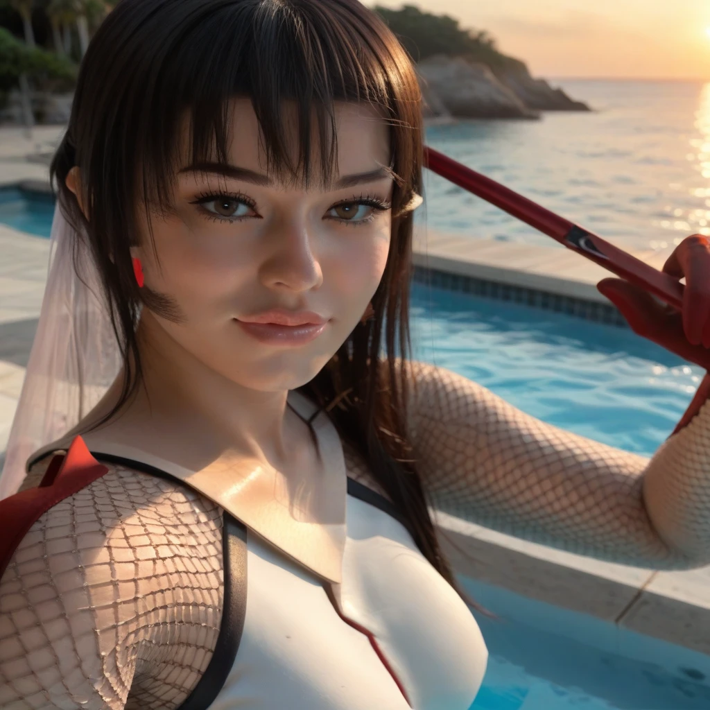 arafed asian woman in a white bikini posing on a boat, seductive tifa lockhart portrait, smooth anime cg art, photorealistic anime girl render, tifa lockhart, realistic bikini, photorealistic anime, photorealistic perfect body, seductive anime girl, 3 d anime realistic, realistic young gravure idol, trending on cgstation, hyper realistic anime