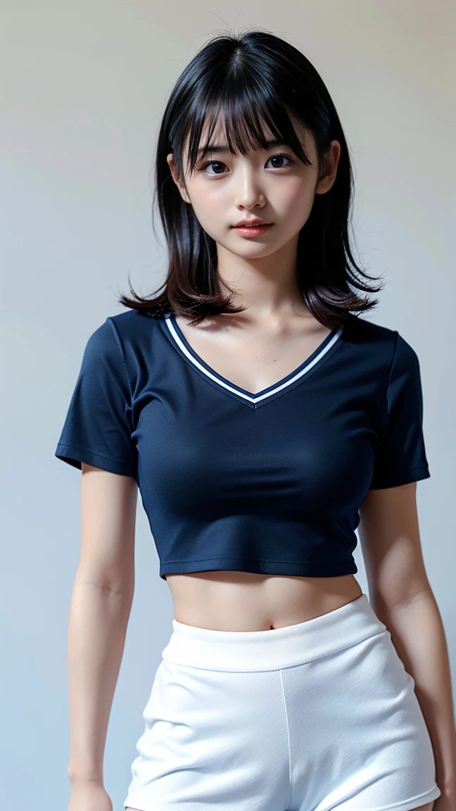 ((Medium Chest, Tomboy, Small Head)), (cut abs: 1.1), (Perfect body: 1.1), (Short Wavy Hair: 1.2), Auburn Hair, collar, Lock, whole body, Good results , Sweat, Femboy, erase ((Shorts)), (Very detailed CG 8K 壁紙), (Very delicate and beautiful), (masterpiece), (Highest quality: 1.0), (ultra High resolution: 1.0), Beautiful lighting, Perfect Lightning, Realistic Shadows, [High resolution], Detailed skin, Very detailed (((colorful)))