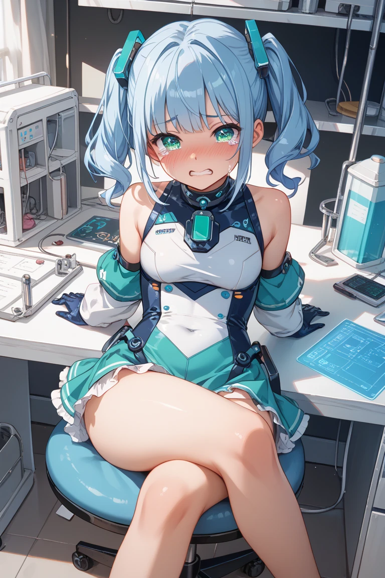 {{thick outline}}, {{black outlines}}, {{Game CG}}, {{vector trace}}, big machinery, complex machinery, hyper detailed machine, {{{{pleasure training, mind control, mechanical restraints, Machine Sex, Machine Penis, Limbs inside the machine, glowing machine, a computer, Connector, Switches, Monitors}}}}, NSFW, One Woman, fullnude, 独奏、 {{{{machine helmet, a lot of thick cables connect to her machine helmet}}}}, {{Gagged, Collar, full harness made of latex}}, Love juice floods her vagina, Nokesledgeri, spreading arms, {{legs up, Wide spread legs}}, {{Wet, Sweat, nose blush}}, {{tearful}}, Navel, {{{{{{Erect clitoris, {{spread Vaginal}}, cervix}}}}}}, Ass, sitting inside operating machine , large areola、 Indoor, inside highly detailed narrow-machine chest, {{robot medical tools around her}}, Cowboy Shot, Facing the front, From below, {{Male hands spreading}}, Perfect face, Perfect Anatomy, Convoluted, (Highly detailed),