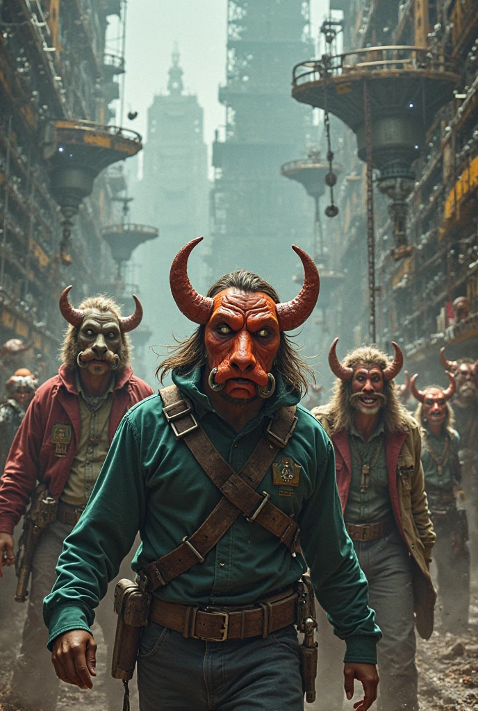 gang, clown, Futurism, demonic, apocalyptic