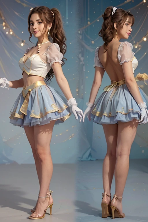 Arapefi, Purple princess dress, back to look back, wearing high heels,Place your hands on your chest,Wear a crown,choker necklace,Watching from behind,Close up from behind,next to a window, In the castle, Sense of transparency,(oversized boobs,1.5),Expose cleavage,Turn around and look at the camera,tmasterpiece,Flawless,Sense of transparency,Empty inspiration,More details and decoration,Exposing thighs,8K,(Wear decorations such as rings,1.9),White-colored skin,Ornate ornament,White waist stockings,one-girl,(Dissection is correct,PremiumQuality, high detal, Masterpiece)