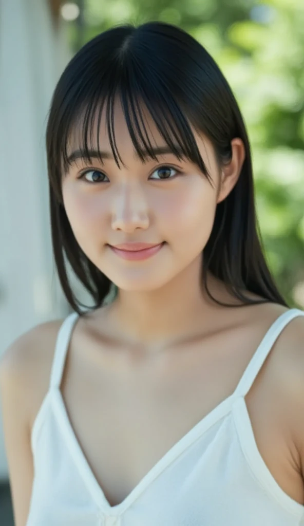 12 years old, (japanese Famous idol:1.4) (1cute girl:1.4) (very young face:1.4) best quality, face focus, soft light, ultra high res, (photorealistic:1.4), RAW photo, 1japanese girl, solo, cute, (pupil, lights in the eyes), detailed cute face, (small chest),(high resolution detail of human skin texture), Damask Shirt Dress, (portrait)