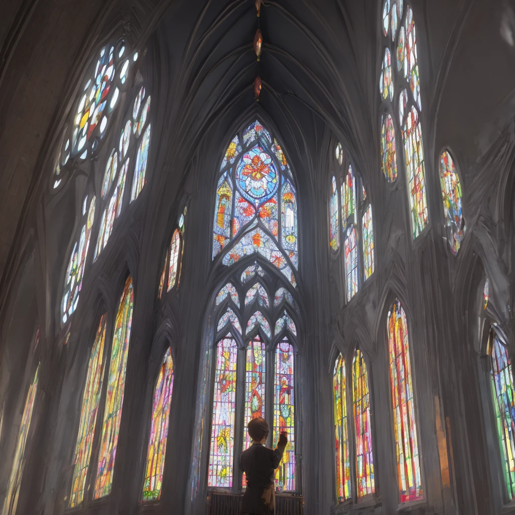 <lora:Stained_Glass_Story-10:1> stained_glass, <lora:escanor-10:0.7>, escanor, 1boy illustrated on stained glass, chapel, ARMOR, GOLD ARMOR, BLUE SHIELD, ((transparent)), backlighting , sun, fire, camera flare,