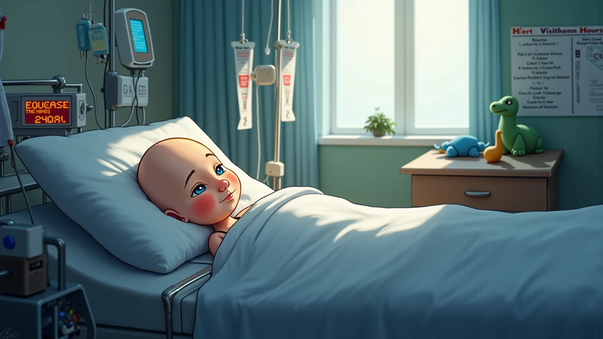 Caillou undergoing chemotherapy