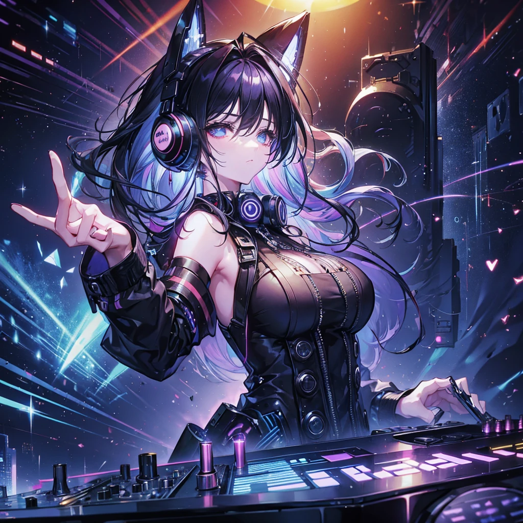 {{{Masterpiece, highest quality, high resolution background}}}, bright and beautiful atmosphere, 1 girl (7 years old, round face, baby face), small breasts, karaoke box, 3 microphones on the desk, A girl singing with a microphone, a girl with a controller, "deltamon_sdXL :0.73)>Deltamon"