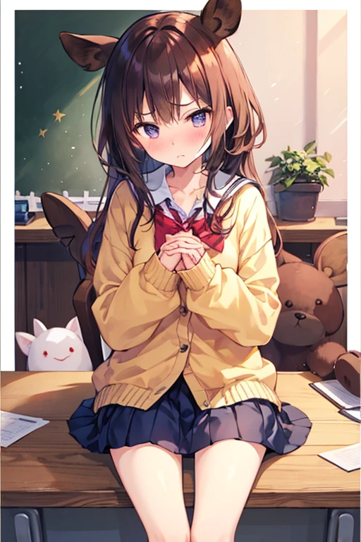 (((sexual position missionary))),(((pov))),(((having vaginal sex))), ((( lying down on the　mattress))),delicate and cute girls with brown hair,( ((Plaid mini skirt)))、(((Wear a cardigan over a collared shirt)))、high socks、navy colored socks,Plain clothes  ,((school girls))、16years、Super8K Ultra High Definition、Delicate texture、 Medium Hair,flat chest、(())、(((school gym warehouse)))、,Plain clothes,spreading her legs,exposed panties,nsfw,middle breast,(((i))),(((spreading legs open wide with knees bent,creating the shape of the letter M))),(,,detailed penis
