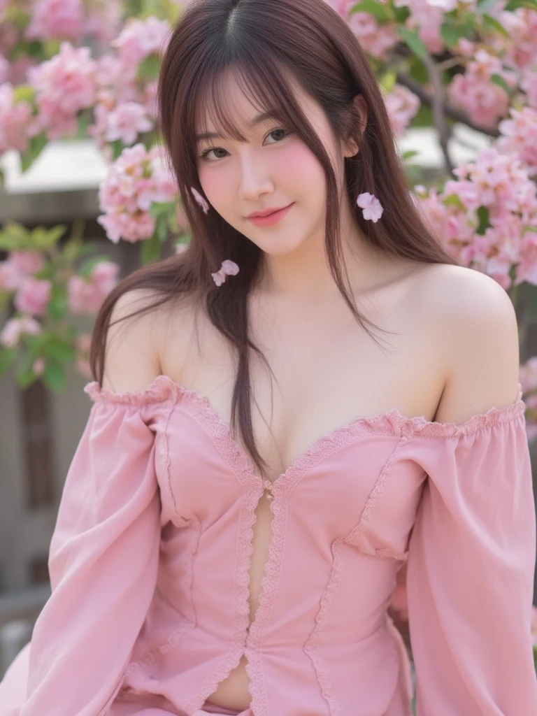 Raw photo、Ultra-realistic、Ultra detailed face、Detail lips、Detailed eyes、High school girl smiling showing her teeth、Long Hair:1.1、chest、Visible curves、Laughing with your mouth open 、Tokyo city角、 Whole body、( Slender body)、(Long Hair)、Big Breasts、Idol、(pastel colour)、18-year-old、Small face、Braid、 Tokyo city、Long beautiful legs 1.2、Curved waist、flower、uniform、blouse、Wide forehead