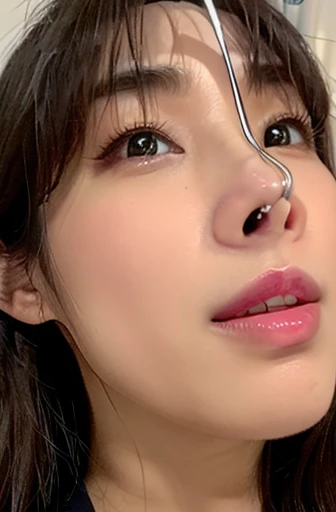 nsfw,Highest quality,32k HDR,High resolution,Beautiful Japanese actresses,girl,,Award-winning photo,Very detailed,Face Focus,Big double eyes(Woman with open mouth and closed eyes ),18-year-old,Black and purple hair,Short Bob,Shaggy,Shiny skin,(((Face close-up))),Realistic nostrils,Long and narrow nasal cavity,Dimly lit basement,Candlelight,Stone Wall,Squat,((White shirt,Show off your chest,Nipples)),Big Breasts,(Sharp Nose),Frowning,performance:1.4,performance,Frowning,please raise your head,Skin shiny with sweat,Oily facial skin,Tied Hair,Squatting and giving a blowjob,female teacher,Squatting in the hallway,Squat,50 degree hot room,Skin shiny with sweat,Wet transparent fabric,Sweaty all over my face,A face enduring intense pain,Screaming face,Open your mouth wide and shout,Showing off your nostrils,Shine a light into your nostrils,I can see your nose hairs,((Put on a collar)),Blushing,Please put your hands behind your back,