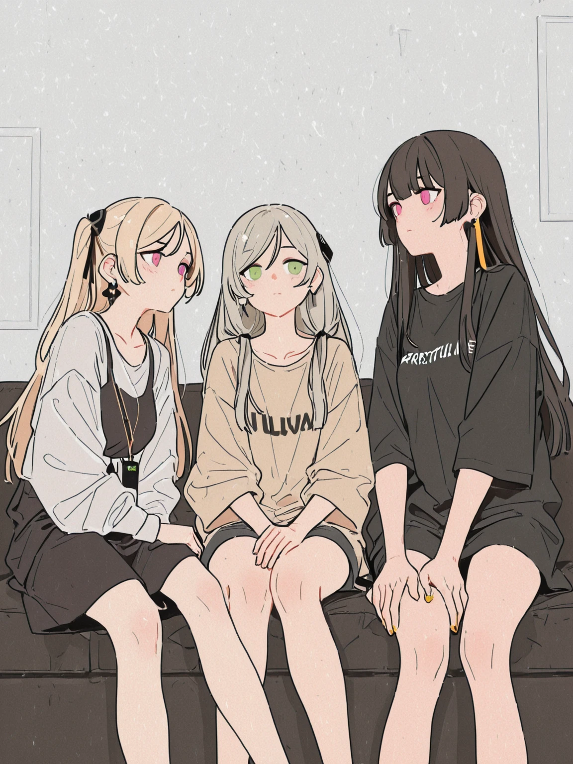 girls were sitting on the stone steps, ((white panties))、she was wearing a short sweatshirt, skirt、 sneakers, black hair, detached house, flowers,,Only one big breast,(((Expressive smile))),NSFW