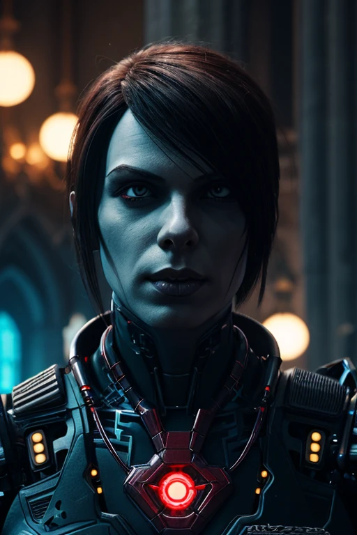 In a scene from the film "Alien" directed by Ridley Scott, "facehugger" attacks the main character of the video game "God of War" "Kratos". "Kratos" in high HD quality. Location "Nostromo". The scene was shot using photorealistic techniques and a 50mm lens., her (massive breasts:1.4) and (deep cleavage:1.2)