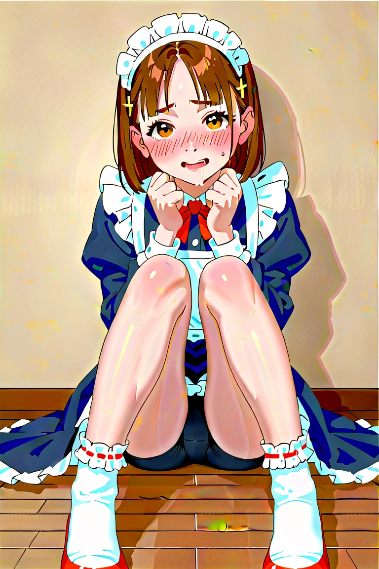 NSFW,One girl, blue eyes, Long Hair, Brown Hair, Side Lock, Low Ponytail, ribbon, dress,Tattered white shirt,Tattered short sleeves,Torn red skirt, Torn Cape,Black panties through torn blue pantyhose, ,Young Girl,From the back,Intense penetration sex,Creampie Sex,Rape makes me feel good,At the peak,Heart Pupil,♡ranbu,Covered in semen,Massive ,photograph,pregnancy,Go wild,Resist rape,syringe,Drug administration,Injection marks,After the injection