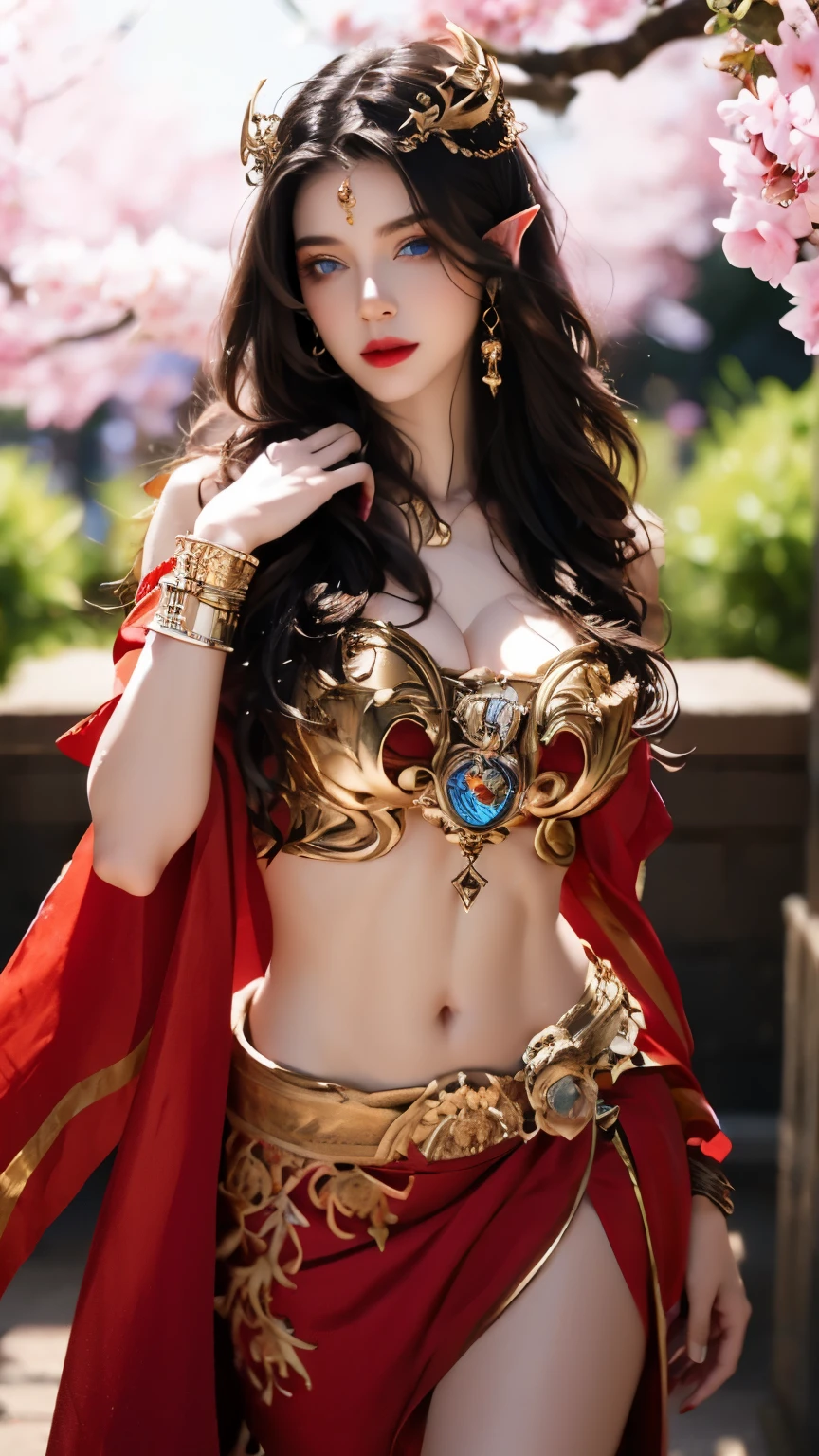 (((extremely heavy breasts)))、(Fight fiercely with dragons)、top-quality、masterpiece、超A high resolution、(White Dragon Armor)、dragon armor、(Wearing a beautiful crown made of jewels),(Photorealsitic:1.4)、Raw photo、女の子1人、Golden hair、glowy skin、(((Chinese Dragon)))、(Gorgeous Jewelry Necklaces)、(Mystical expression)、(Fight big dragons)、With a beautiful knife、(White Metal Bodysuit)、(beautiful forest background)、Precipitous cliffs、(Small LED)、((super realistic details))、portlate、globalillumination、Shadow、octan render、(One-Eyed Scouter)、8K、ultrasharp、Colossal tits、Raw skin is exposed in cleavage、metals、Details of complex ornaments、Japan details、highly intricate detail、Realistic light、CGSoation Trends、Red Eyes、radiant eyes、Facing the camera、neon details、(Mechanical limbs)、(blood vessels connected to tubes)、Mechanical vertebrae attached to the back、mechanical cervical attaching to neck、(Wires and cables connecting to the head)、Gundam、Small LED、,Mechanical thighs、Toostock、(Hands are also made of machines)、(veils)、