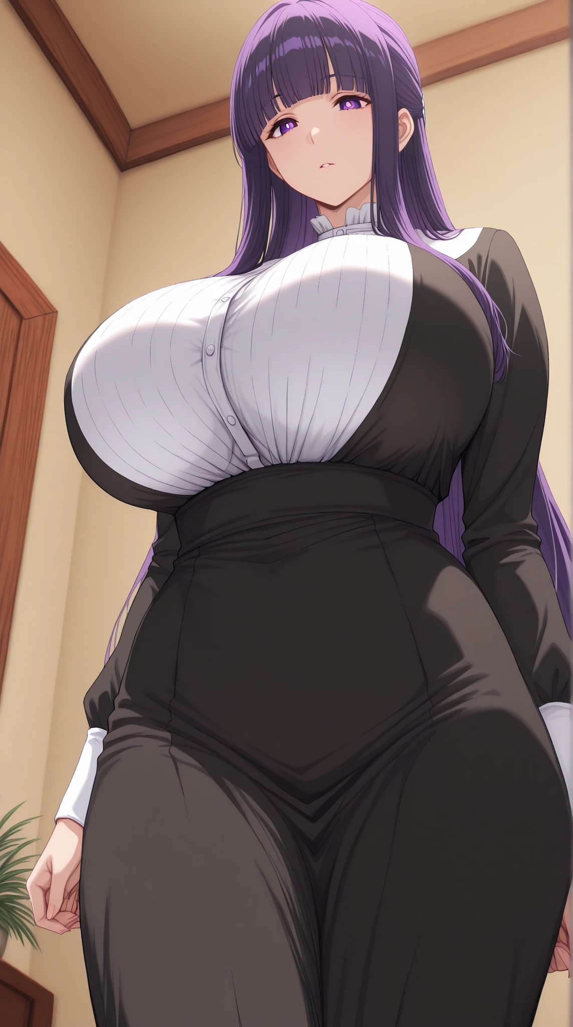 An anime-style artwork depicting shion from the anime tensei shittara slime datta.
Tags: shion, anime, detailed eyes, detailed lips, cleavage, crop top, turtleneck, mini skirt, midriff, smiling expression, intense gaze, dynamic pose, indoor, palace, vibrant colors, digital art, high-resolution, professional quality, gigantic breasts, (underboob : 1.4), curvy, cowboy shot, (gigantic breasts: 1.4), shion, hair intakes, long hair, ponytail, (purple eyes:1.1), purple hair, hair intakes, long hair, ponytail, (purple eyes:1.1), purple hair,