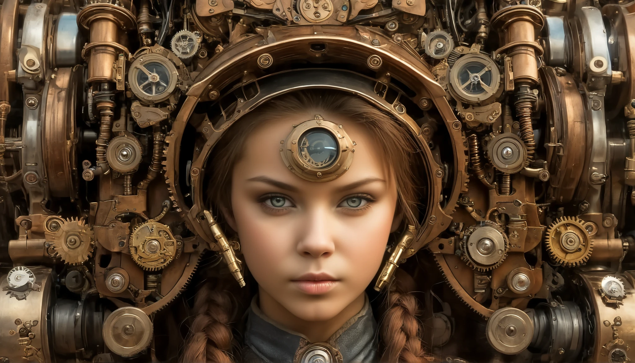 (((full body))) meccog, quadro completo,  Full length thick,  melhor qualidade ,  obra-prima ,  ultra high resolution , ( fotorrealista ,   decote ,  meias,  cinto de luva,  peito perfeito,  steampunk,  sedutora:1.4), Cinema Lighting, ( best close up photo of a mechanical girl),(_Emberherd:0.9),  incredibly detailed face,  fantastic science-fiction creature ,  Hiperrealista,  steampunk,  design intrincado ,  incredibly detailed, detalhes,
