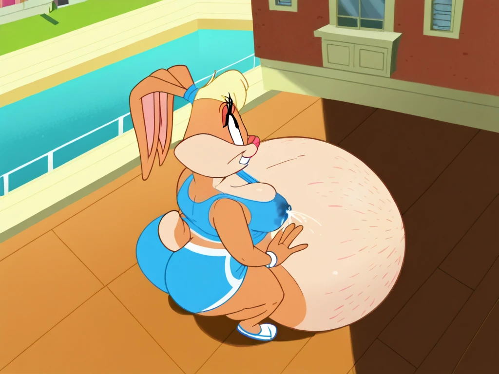 Chica morenita duchandose