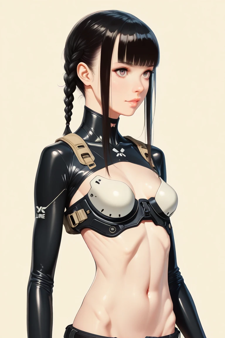 (((devilish smile))), (((melhor qualidade: 1.4))), (((full metal))), (((DuneWalker))), (((post-apocalypse))), (Unbeatable masterpiece), (hiper HD),(CG 8k hiper-realista), 1Garota armada em um mundo futurista, (((dunewalker))), (((Bob haircut style))), Coronel Motoko, modern clothes with macrostructure composing her slender body with perfect proportions, hexagonal patterns, cabelo colorido, cyberpunk de atitude, pose ativa, mecanismos vivos, fundo parede grafitada, (((Teen girl))), (((melhor qualidade: 1.4))), (((short haircut))), (Unbeatable masterpiece), (hiper HD),(CG 8k hiper-realista), (((seios grandes))), (((hiper feminina))), sexy girl, black tattoo,(cabelo de cor escura) ((( corpo))), (((1 garota))), garota tatuada de 25 anos com corpo perfeito,,Rosto lindo e bem cuidado,muscular corpo:1.2,solid color detailed jacket, (Head to thigh photos), Equipamento complexo, verde escuro,long pants,Tight clothes are dark,With white stars and off-white stripes,,,,,Armor Metal Electronic Parts, Tatuagens de veneno ) INFO, garota, (((Sozinho))), pirralha Violento, (((14 anos))), sexy, pose de atitude, obra de arte, post-apocalypse, (((manga style))), Bounty Hunter, Violento, Manic, cara de mau, corpo esguio, magra mas forte, corpo perfeito, roupa moderna, Advanced technology, Pleated mini skirt with checkered pattern in red and black, jaqueta tipo gola de pele, sleeves with vertical striped pattern, fundo neutro, (( tiro de vaqueiro )). visual intrincado