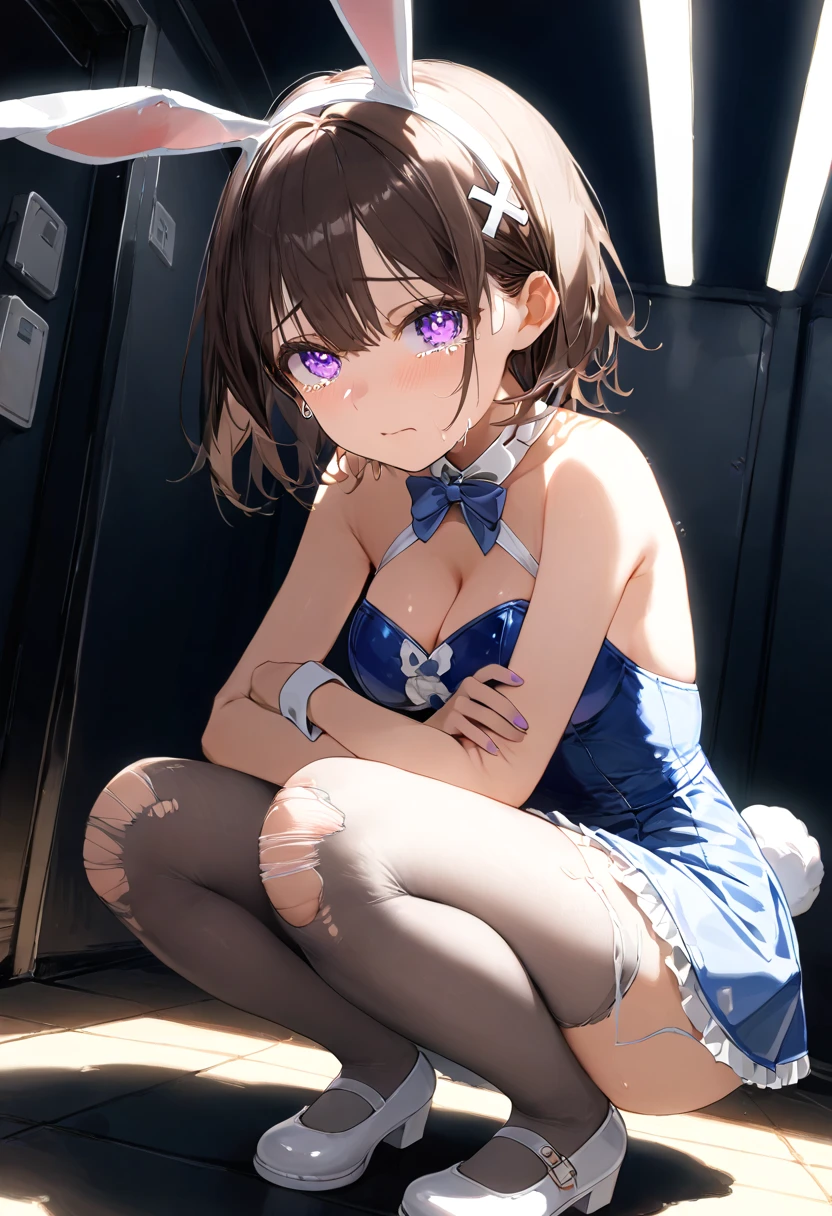 Plump thighs、Best image quality、High resolution、masterpiece、super high quality、Spreading her legs、Squat with your legs apart、Butt shooting、blue bra、Blue panties、Fullback panties、とてもBig Ass、The buttocks are too big、Low Angle、Blushing、4K quality、Thick thighs、Big Ass、Wearing black knee socks、Pubic hair growth、Shooting from below、Blushed、Big Breasts、Condescending face、You are tempting me、Photo studio、On the bed、Show your ass、???? video shoot style、All fours pose、Filmed by multiple cameras