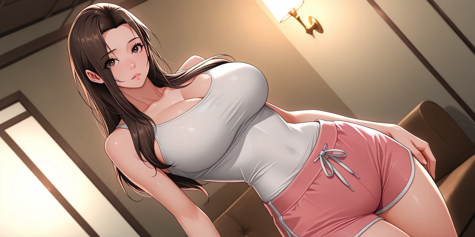 girl,my younger sister,long wet ponytail brown hair,he tall,sexy pose my younger sister,super big breast,(P cup),age 8,cheerfull,happy and smile detailed face,sexy my younger sister long wet shirt and skirt outfit,full body,red peach lips,squatting on home,her nose and cheek was red in home,vaginal my younger sister cum sperm