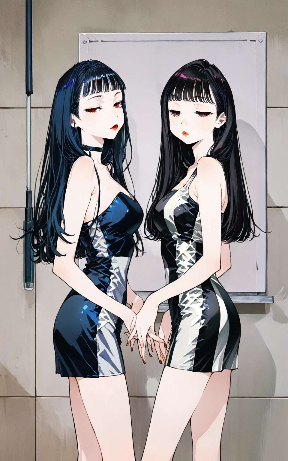 Misato katsuragi, Misato Katsuragi, Long hair, (Brown eyes:1.5), Blue hair, Purple hair,
The break has, Dress, Bare shoulders, Jewelry, Jacket, earrings, Open your clothes, Sleeveless, Necklace, Black Dress, Open jacket, Sleeveless dress, beret, Short dress, Cross, red headwear, Red jacket, Cross Necklace,
BREAK looking at viewer,
BREAK outdoors, city,
BREAK (masutepiece:1.2), Best Quality, High resolution, Unity 8k壁纸, (Illustration:0.8), (Beautiful detailed eyes:1.6), extra detailed face, Perfect Lighting, extremely details CG, (Perfect hands, Perfect Anatomy),