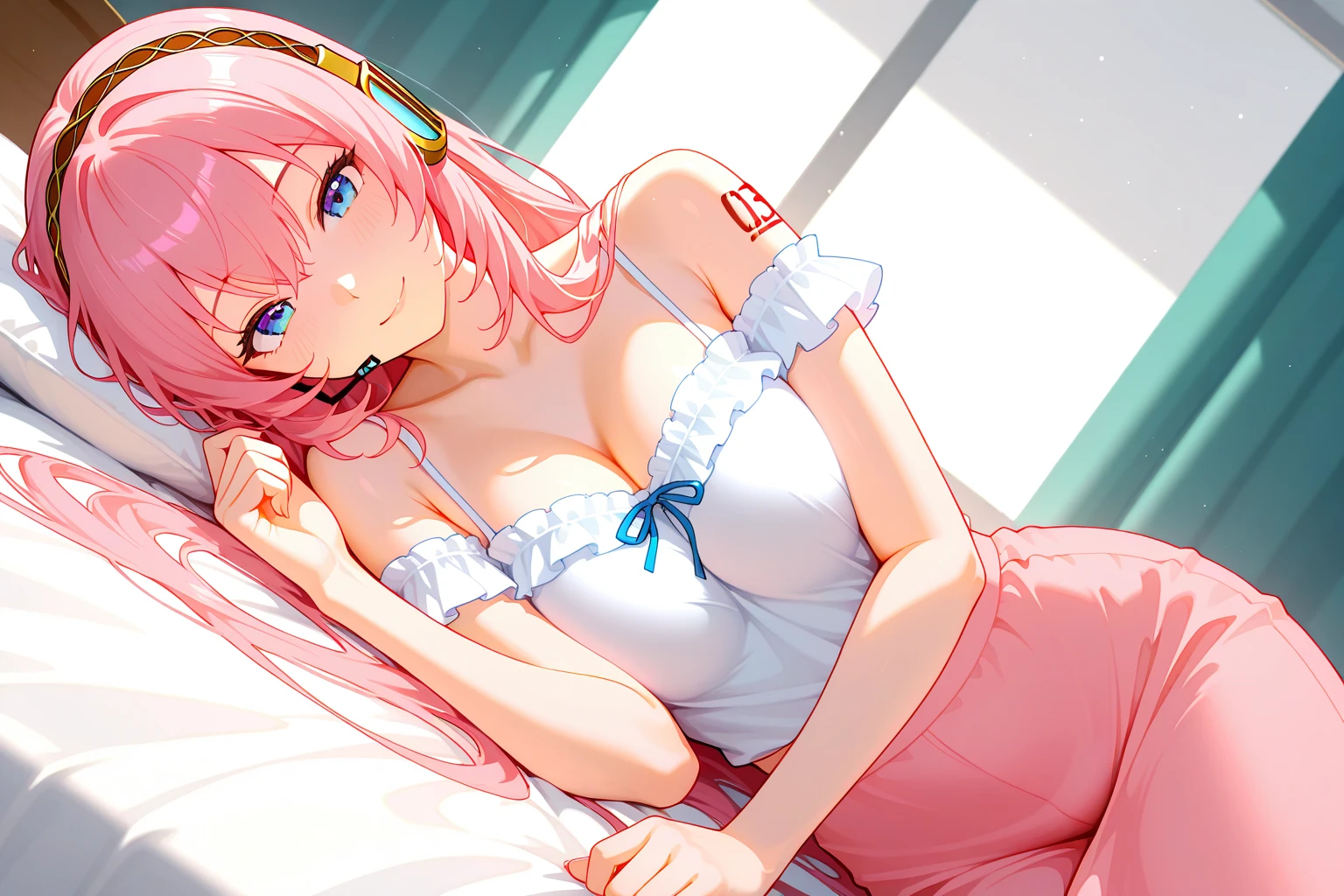 16k, hyper HD, retinas, Masterpiece, ccurate, Anatomically correct, High details, Best quality, High quality, A high resolution,Pink hair,maidennurse,swim wears,比基尼,no clothes are worn,In the daytime,long whitr hair,Hair tied on both sides,Wet hair,mideum breasts,taking a shower,In the bathroom,Brilliant,opulent,first person,illustration,quadratic element,Exposed undergarment,White knee-length socks,Exposed panties,Bare chest,Open navel,big assa,cropped shoulders,white panties,cosplay,Asia face,16 yaers old,s girl,beg