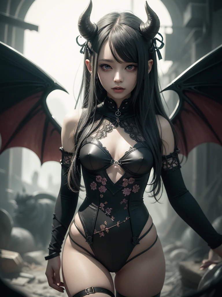 Fine matte paint,Skeleton Dark Angel, Haunted castle with large wings, Fill the drawing table with a knife,terroral,uncanny,horrid,secret terror,tentaculata,grape trees,The eye,uncanny valley effect teeth,all fours,Critters,Blood Moon,Sharp fangs,vampire tooth,Blood
