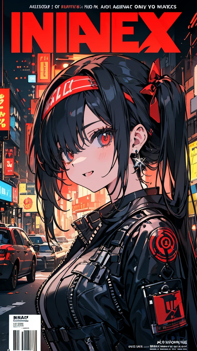 Goth girl 1girl, 1girl, solo, adult, baggy clothing,black hair,black hair,(multi colored hair),long hair,wild hair,night city,black clothing, pink eyes, earrings <lora:G_G2.0-000006:0.8>