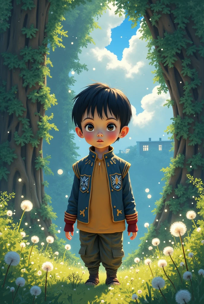 There was a little boy sitting on the windowsill,Kites fly in the air, Young boy, inspired by Yeong-Hao Han, Lost in thought, thoughtful pose, boy has short black hair, Soft portrait shot 8 K, distant thoughtful look, Thoughtful ), jaeyeon nam, thoughtful expression, Guviz-style artwork, jimin, young child --auto