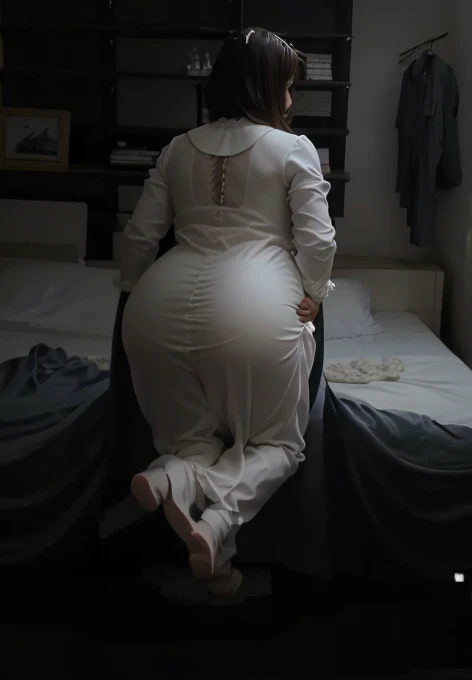 there is a woman laying on a bed with a green blanket, pregnant belly, laying on a bed, laying back on the bed, laying on her back on a bed, laying in bed, insanely inflated hips, lying at the bed, lying in bed, she is laying on her back, maternity feeling, side shot, waist - shot,Sexy Post,Big ass,Big Tips,Super Sexy Body