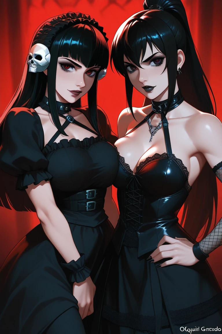 Masterpiece, dynamic shot, (multiple characters), A picture of beautiful succubus on a leash in a crowd of demons around , , demons, beautiful demon girl, horror, dark, sexy, rough domination, domination, nuns on a leash, bdsm, golden chains, (golden leash), collar, beautiful bodies, slim, horror style, highly detailed faces, red silk underware, stockings, leather tight boots, closeup