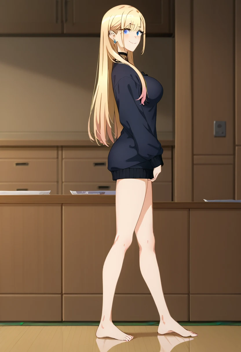 please illustrates a picture of a classroom full with only sexy, hard-on boys And only one blonde long hair brown eye sexy girl in a middl