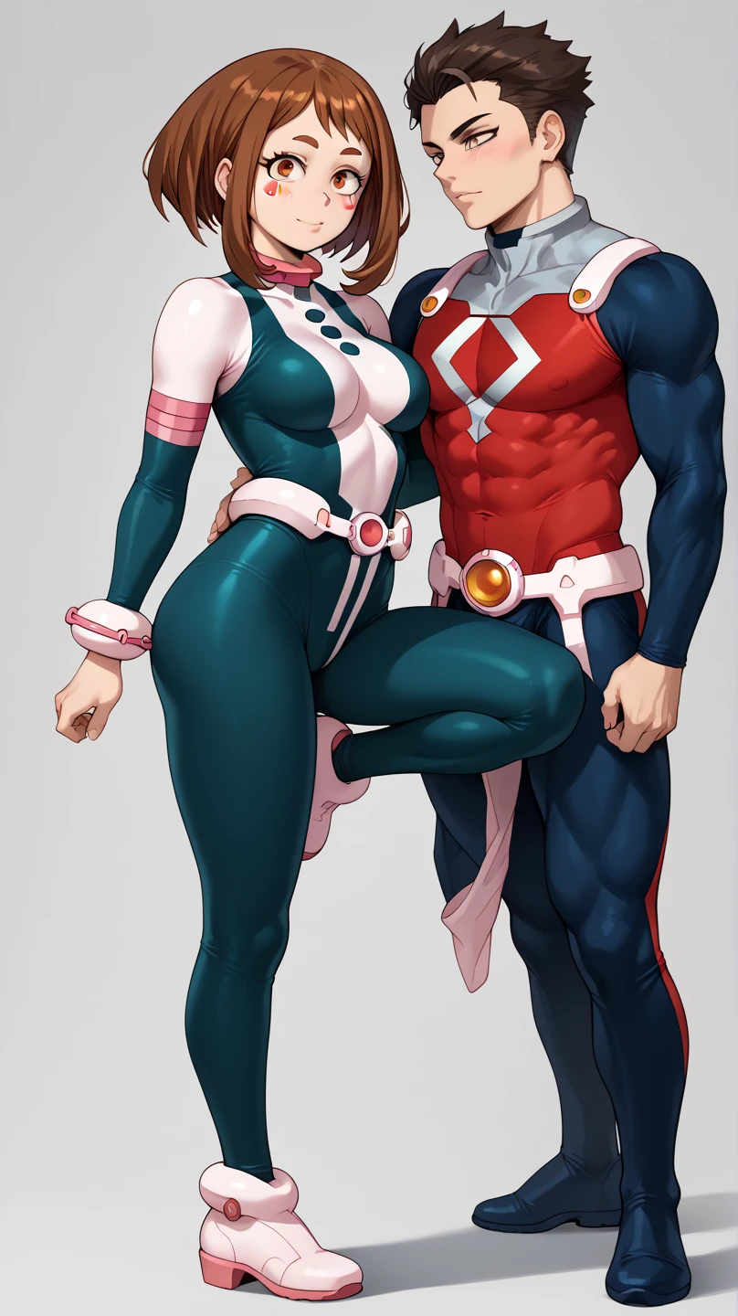 1girl, ((pink gloves)), ((elbow gloves)), ((latex gloves)), ((surgeon outfit)), looking at viewer, ((long sleeves)), standing, handjob, ((femdom)) 1boy, small dick, foreskin