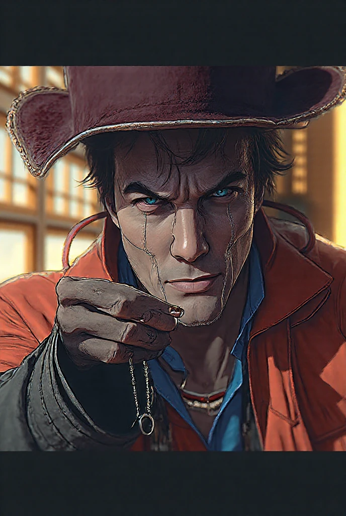 (masterpiece, best quality:1.2), <lora:booker_dewitt-20:0.7>, bookerBS_soul3142, solo, brown hair, 1boy, brown eyes, male focus, necktie, instrument, sign, guitar
