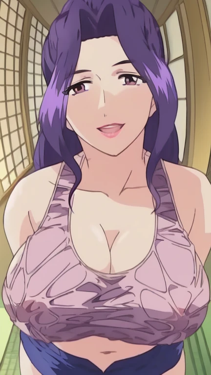 Misako in a purple dress posing for a picture, seductive misako nico robin, oppai, beautiful alluring misako woman, faye valentine, with a medium breasts, marin kitagawa fanart, maya fey from ace attorney, breasts covered and sfw, with medium breasts, medium breasts!, revealing clothes, heavy gesture style closeup, kate bishop, full body close-up shot, perfect body,fit body,