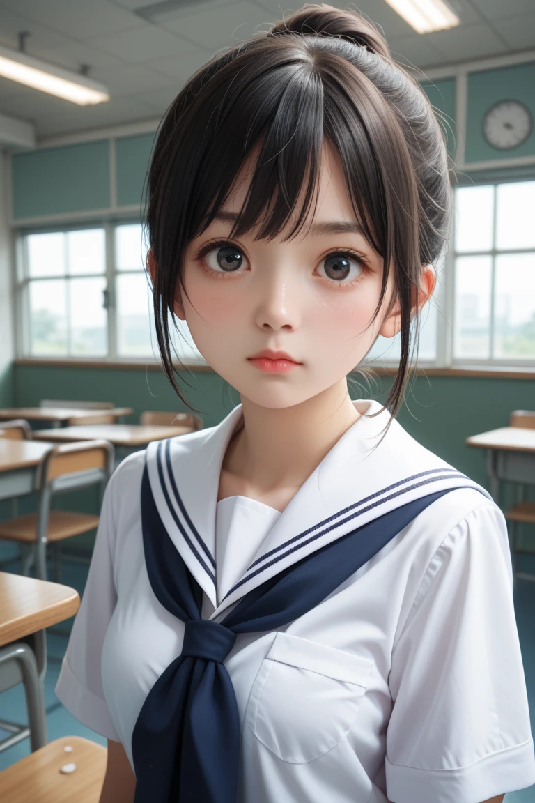 8K、cute、Adult Girls、uniform、look down