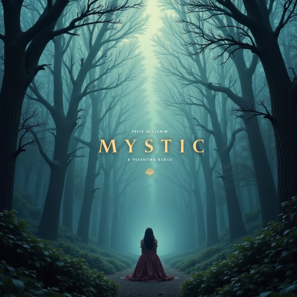 Poster for college fest with "Enchanted mystique " in center 