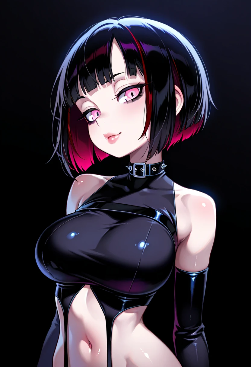 (masuter piece:1.2、top-quality)、(Live action、Intricate details)、(1lady、独奏、The upper part of the body、Colossal tits) garments: Edgy、Avant-garde、Experimental appearance: Shaved head or bold hair color、Dramatic makeup、Unconventional fashion choices behavior: Rebel、Runaway Ladies Leader、secretary-general、Black jumper、Pink mini skirt、Anti-system、Provocative Location: urban art district、Underground Music Scene Hobbies: Take part in punk shows、Create mixed media art、Experiment with different subcultures values: individuality、authenticity、Creative Expression Inspiration: Punk rock music、Counterculture icons、avant-garde art movements Personality traits: boldness、boldness、Unconventional。