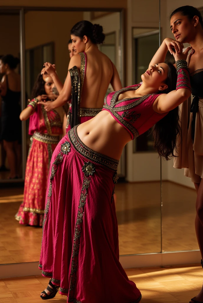 Jewish bikini woman lets men worship her in mosque