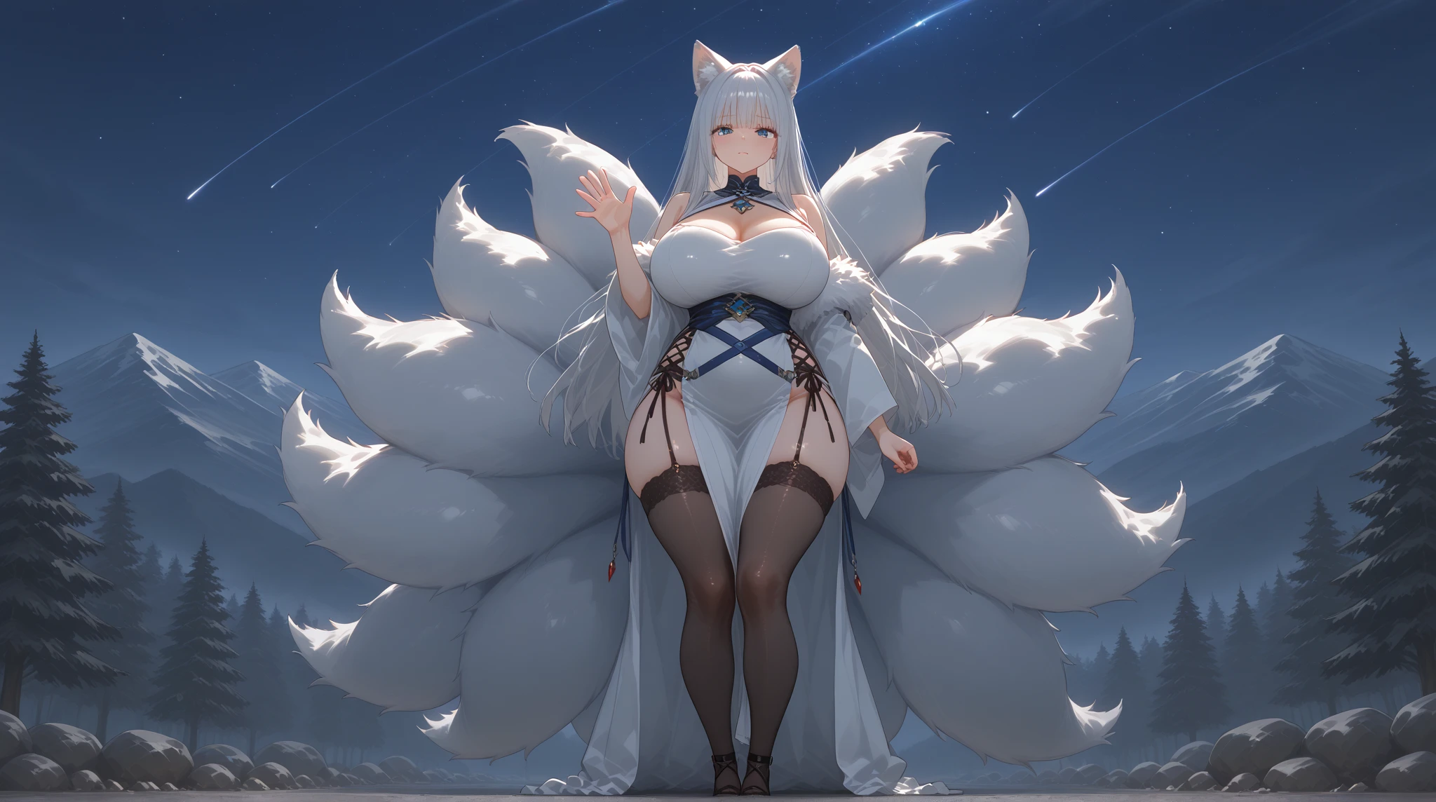 ((((White fox with 9 tails))))