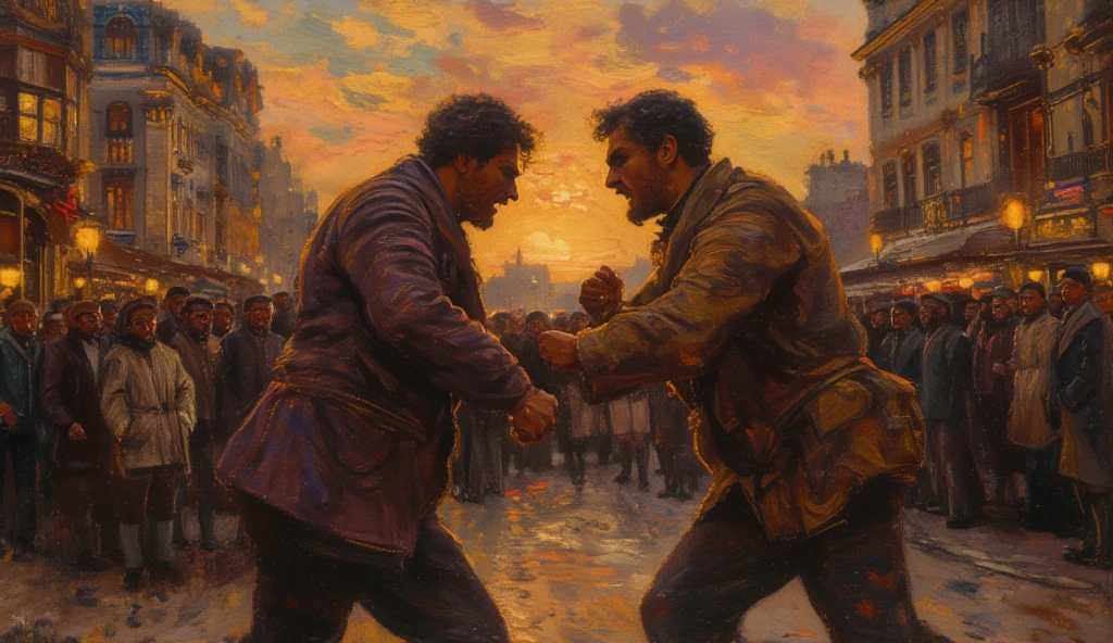 Hitler punching a gay man in the face imagine with colors 