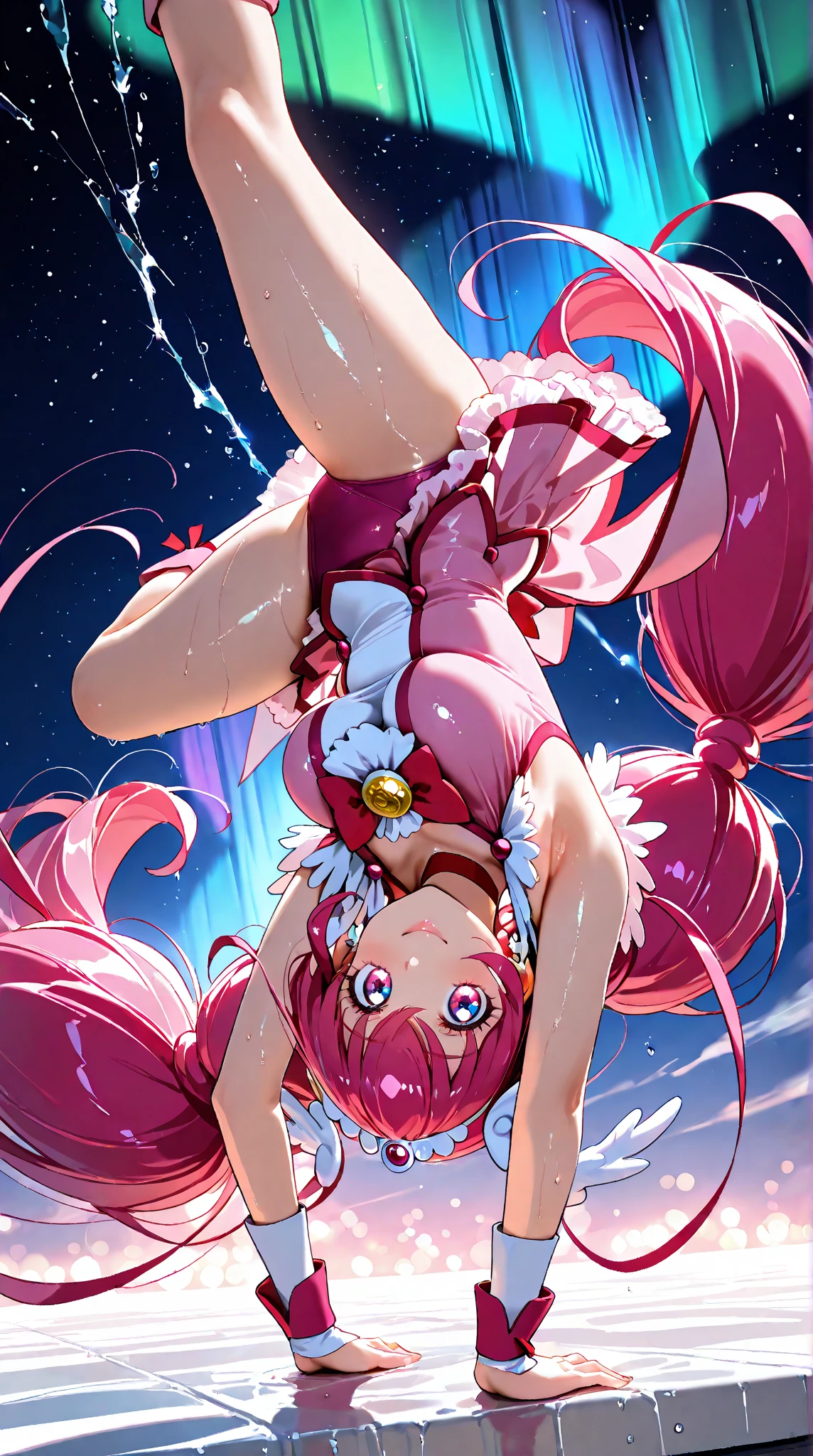 , Petite little small junior body, tiny, Small breasts, Small breasts, Small breasts, curestar, Pink Hair, Pink Hair, Pink Hair, longtwintail, longtwintail, longtwintail, open vagina, open vagina, open vagina, Embarrassed, Open your mouth happily, Squint your eyes, topless, topless, topless, Nipples are visible, Nipples are visible, Nipples are visible, Large nipples, garden, little small junior body, tiny, Small breasts, Small breasts, Small breasts, Sit and spread your legs, open vagina, open vagina, open vagina, A thick and long purple dildo in the vagina+Clear liquid, A thick and long purple dildo in the vagina+Clear liquid, A thick and long purple dildo in the vagina+Clear liquid, Peeing forcefully and making a puddle on the floor, Pee splashes, high quality, high detail, beautiful, 8K, Detailed face, Detailed nipples, Close-up, Close-up, Close-up,